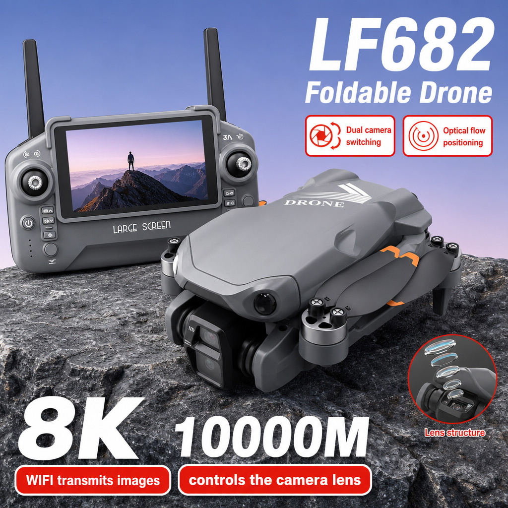 Aerial Photo LF682 Drone 8K HD - đánh giá và giá Drone Gimbal 2 Axis