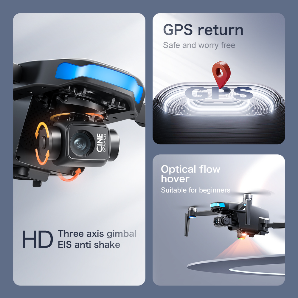 Lenovo S-X1 GPS Drone 8K HD pr - đánh giá và giá Drone Gimbal 3 Axis